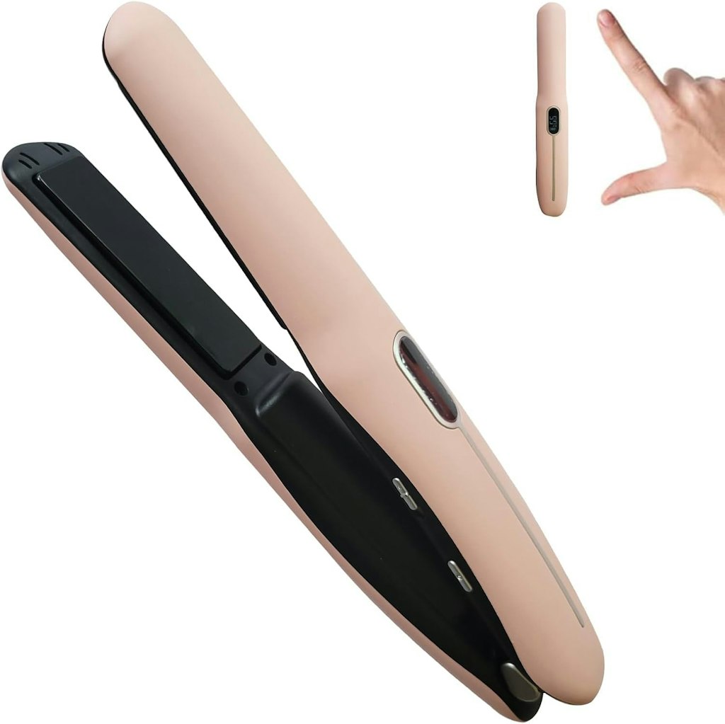 2-in-1 Portable Cordless Hair Straightener and Curler: $19.94