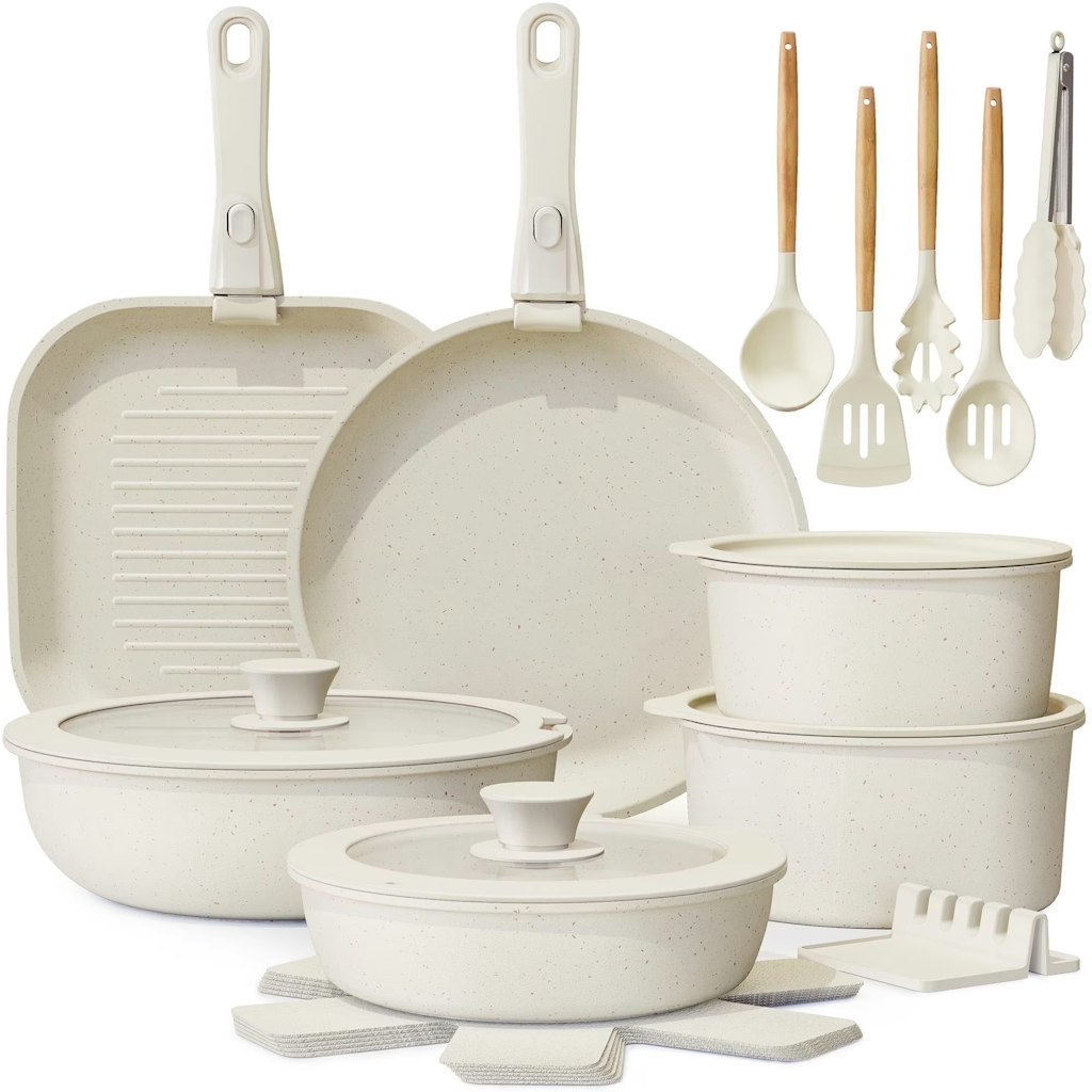 Astercook 22-Piece Cookware Set: $70