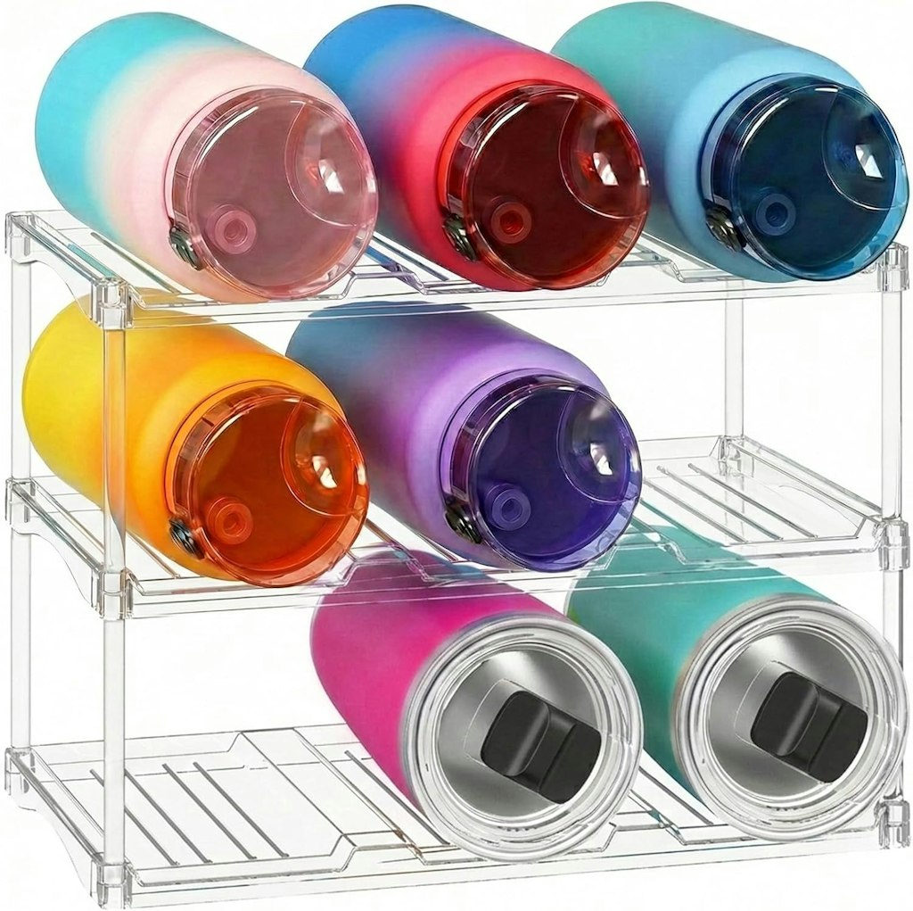 Lifewit 3-Tier Stackable Bottle Organizer: $7.99
