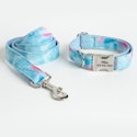 Color Print Personalized Dog Collar with Leash Set for $8 + $3.99 shipping