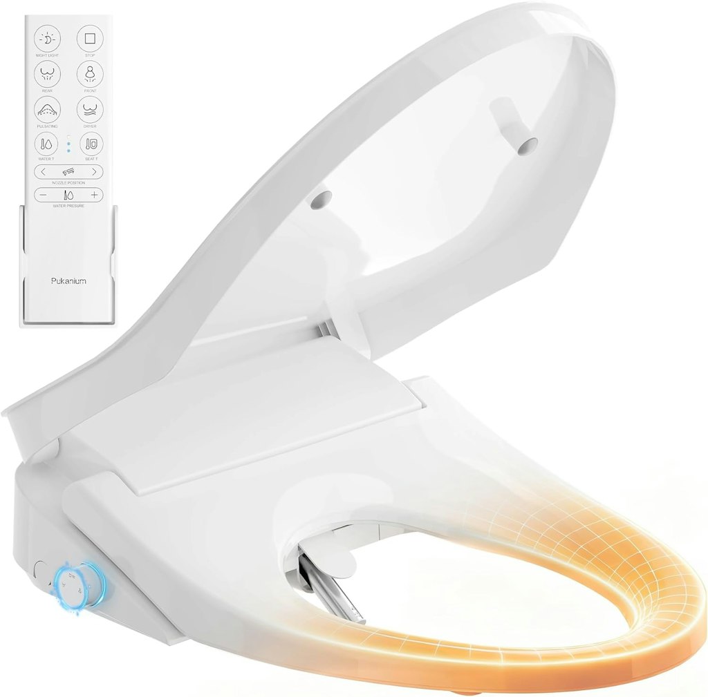 Pukanium Heated Smart Toilet Seat: $139.29
