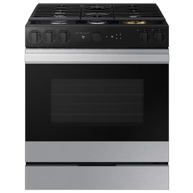 Samsung Bespoke 30"  6-cu ft Air Fry Convection Oven Slide-In Natural Gas Range: $2,099
