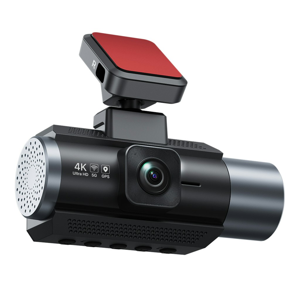 GKU 4K 3 Channel Dash Cam with GPS and Wi-Fi: $117.99