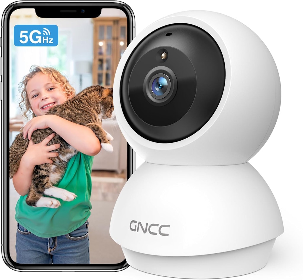 GNCC 2K Indoor Security Camera with Dual-Band WiFi: $9.99