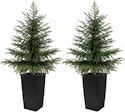 Mavis's Diary 4-Foot Artificial Cedar Tree 2-Pack for $54 + free shipping