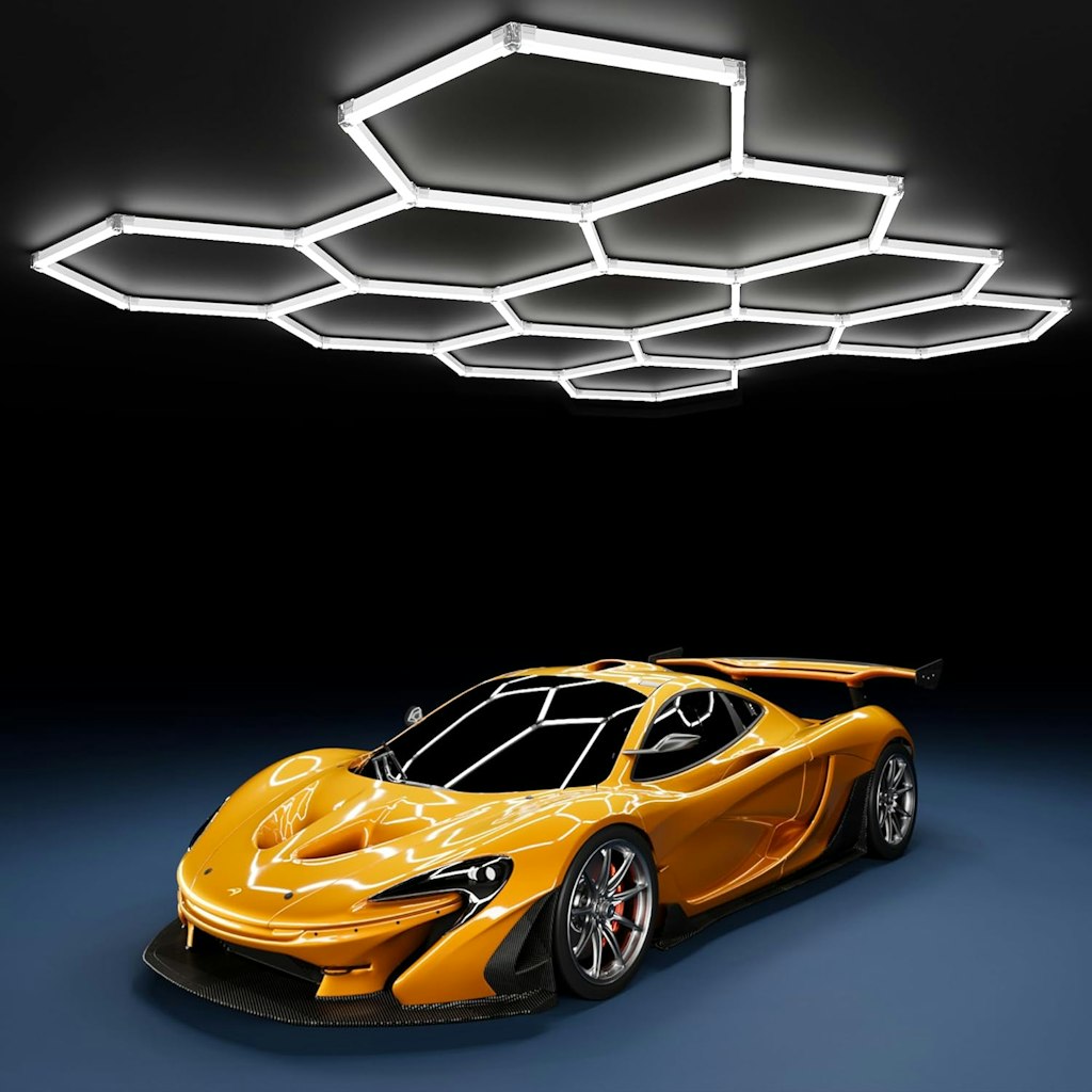 Modern 11-Grid Hexagon Garage Light 48-Pack: $78.52
