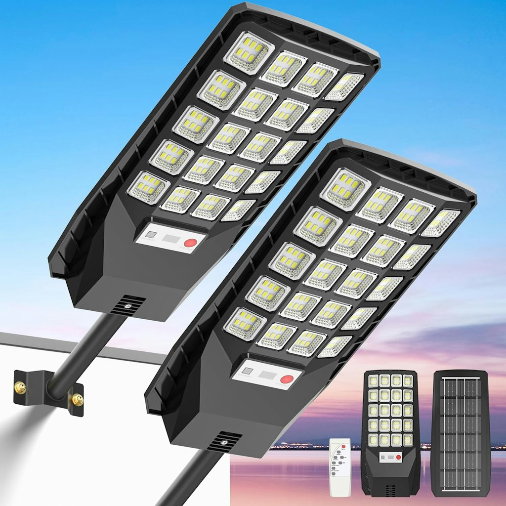 Okpro 320° Outdoor Solar Lights 2-Pack: $25 w/ Prime