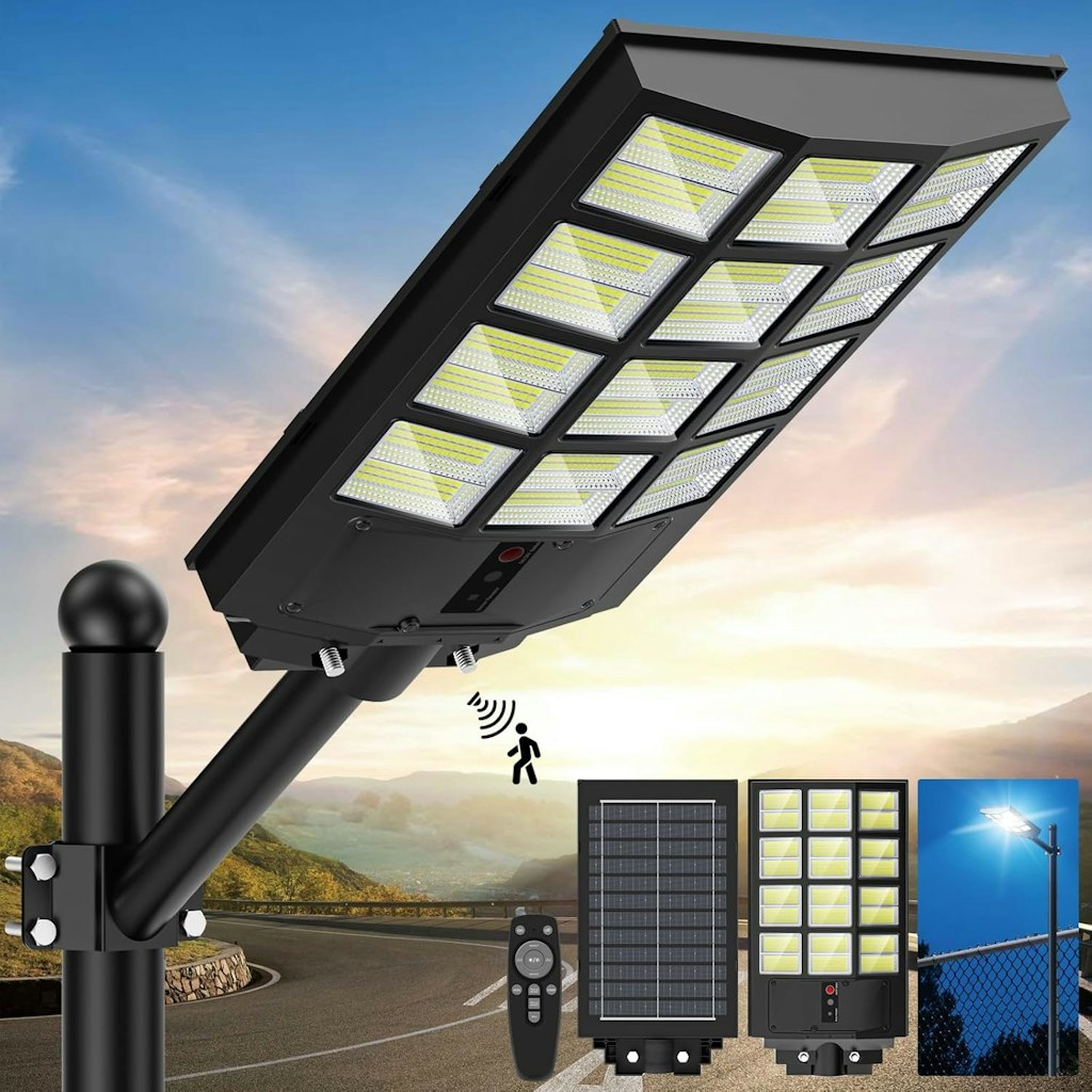 Sunwish 5000W 6,500K LED Solar Street Light: $29.99