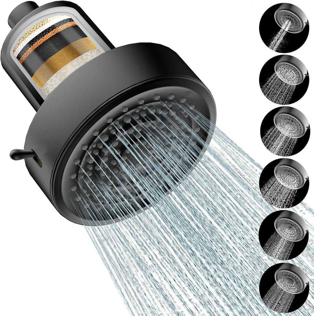 UltrTxenova 6-Mode Filtered High Pressure Shower Head: $29.99