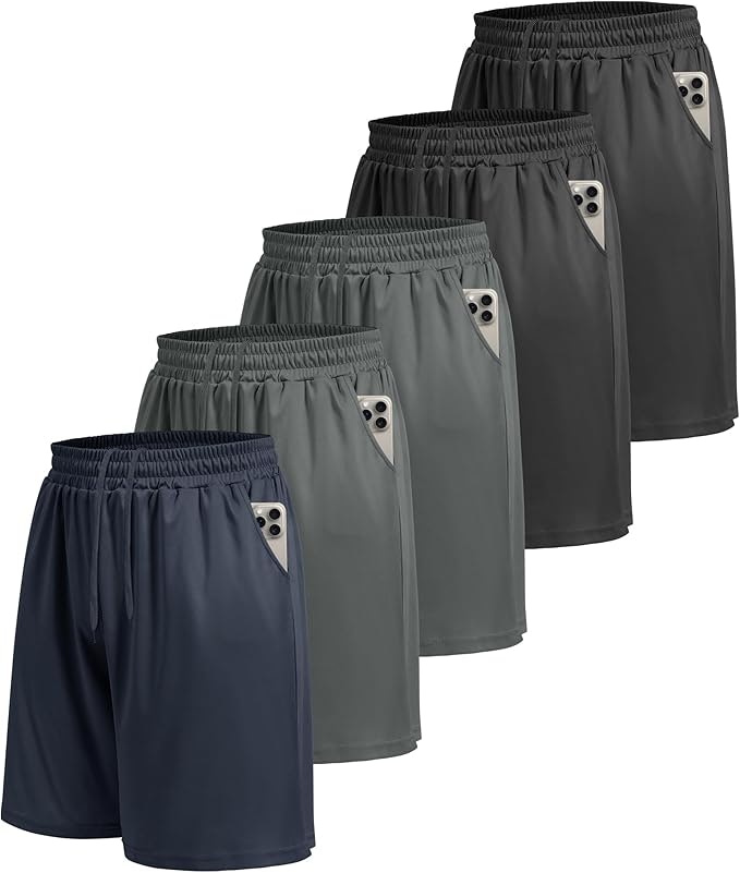 Men's Gym Shorts 5-Pack (L only): $19