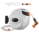 SucceBuy Wall-Mounted Retractable 50-Foot Hose Reel with 9-Pattern Nozzle for $50 + free shipping