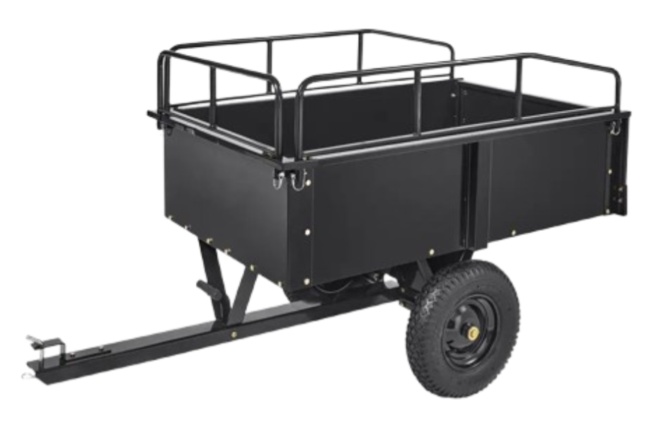 SucceBuy 12-cu. ft. Heavy Duty Steel ATV Dump Trailer: $140