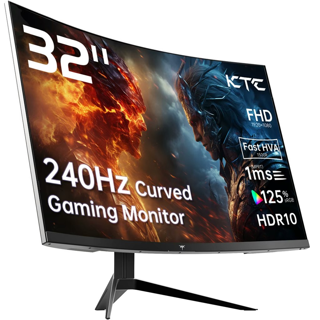 KTC 32" 1080p Freesync 240Hz Curved Gaming Monitor : $121