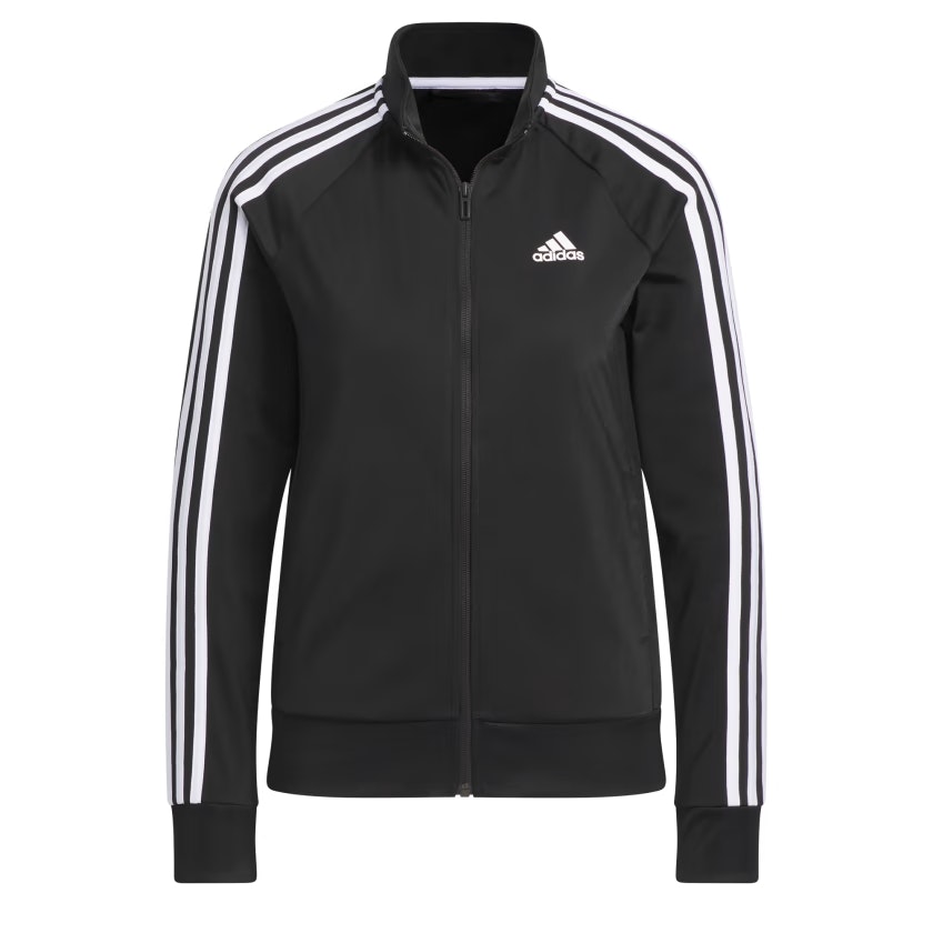 adidas Women's Primegreen Essentials Warm-Up Slim 3-Stripes Track Jacket: $13