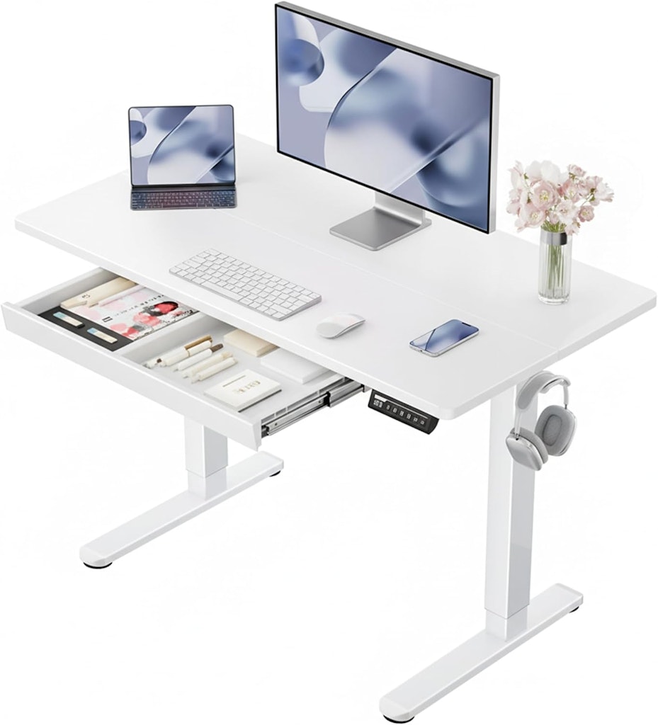 ErGear 44" Electric Standing Desk w/ Drawer: $69.99