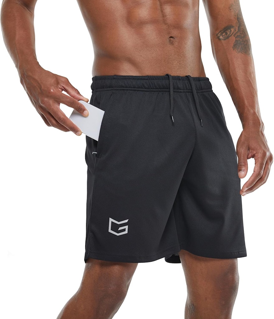G Gradual Men's Workout Shorts with Zip Pockets: $12.91