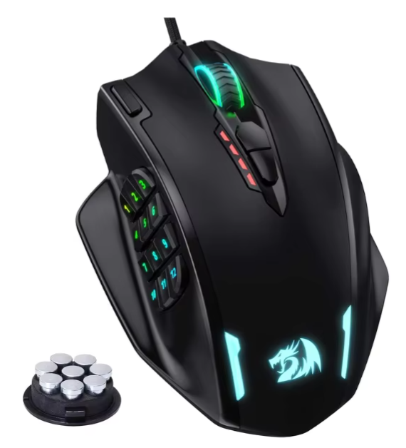 Redragon M908 RGB LED Wired Gaming Mouse: $14
