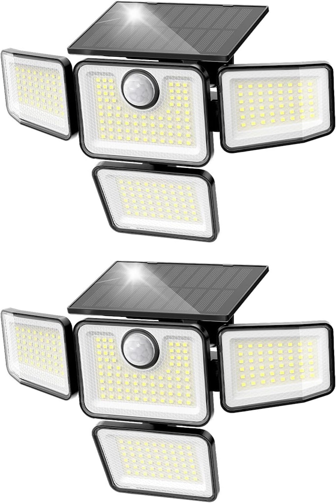 Omibee 3000LM Solar Motion Sensor Lights 2-Pack: $17.99