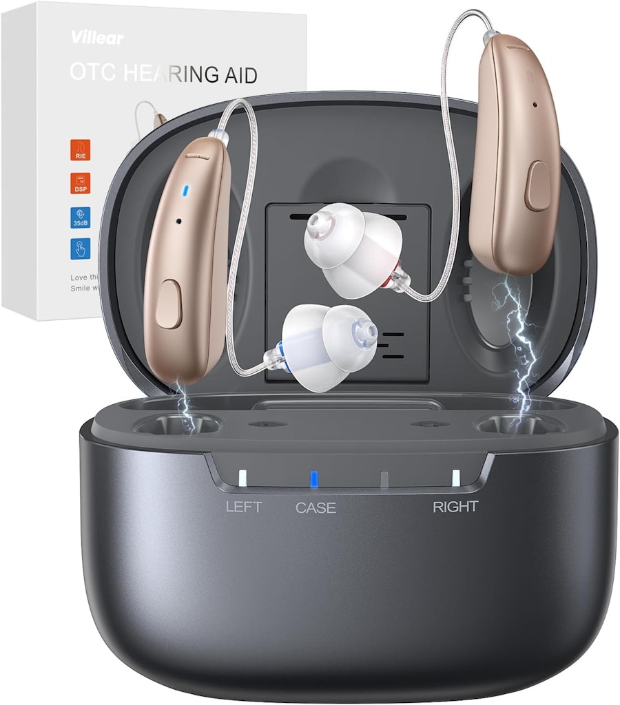 Villear Hearing Aids with Rechargeable Battery: $89.99