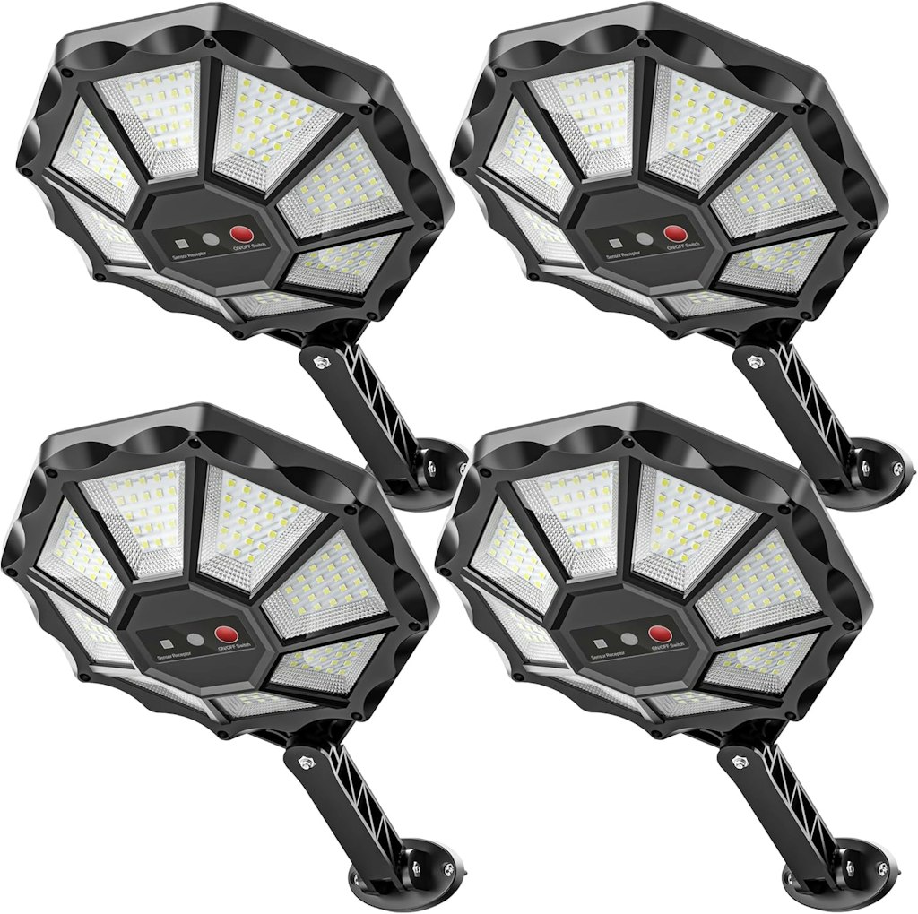 Okpro 6500K Solar Lights Outdoor 4-Pack: $39.99