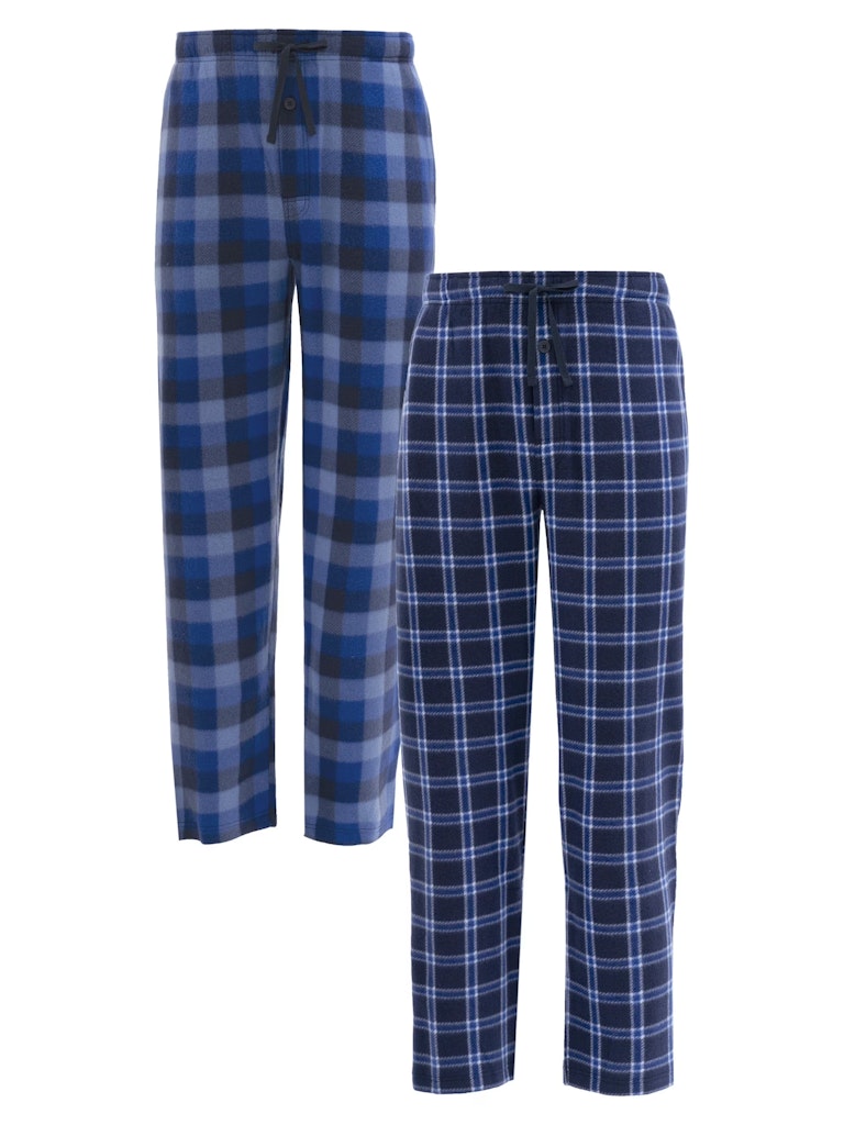 Fruit of the Loom Men's Plaid Fleece Pajama Pant 2-Pack: $12