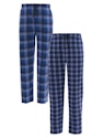 Fruit of the Loom Men's Plaid Fleece Pajama Pant 2-Pack for $12 + free shipping w/ $35