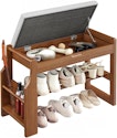 Pipishell 26″ Pine Shoe Rack Bench for $45.59 in cart + free shipping