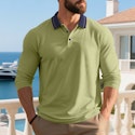 Men's Color Block Polo Golf Shirt for $8 + $7 shipping
