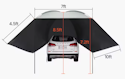 SucceBuy 10 x 7-Foot Retractable Vehicle Awning for $62 + free shipping