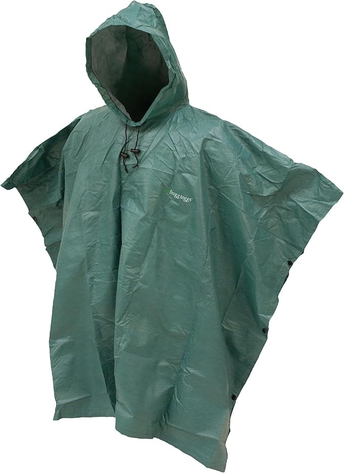 Frogg Toggs Adults' Ultra-Lite2 Breathable Rain Poncho: $13