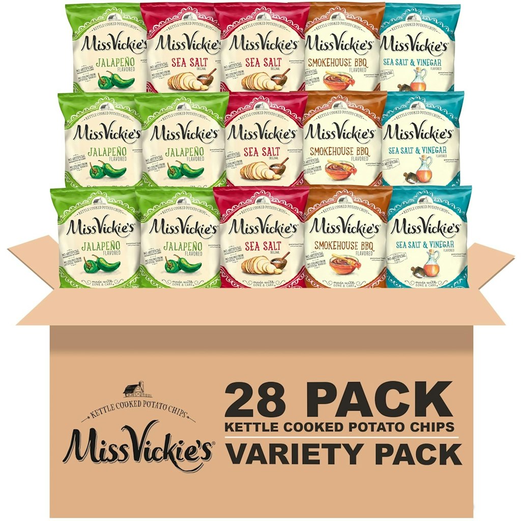 Miss Vickie's Kettle Cooked Potato Chips 28-Count Variety Pack: $14 via Sub & Save Miss Vickie's Kettle Cooked Potato Chips 28-Count Variety Pack: $14 via Sub & Save