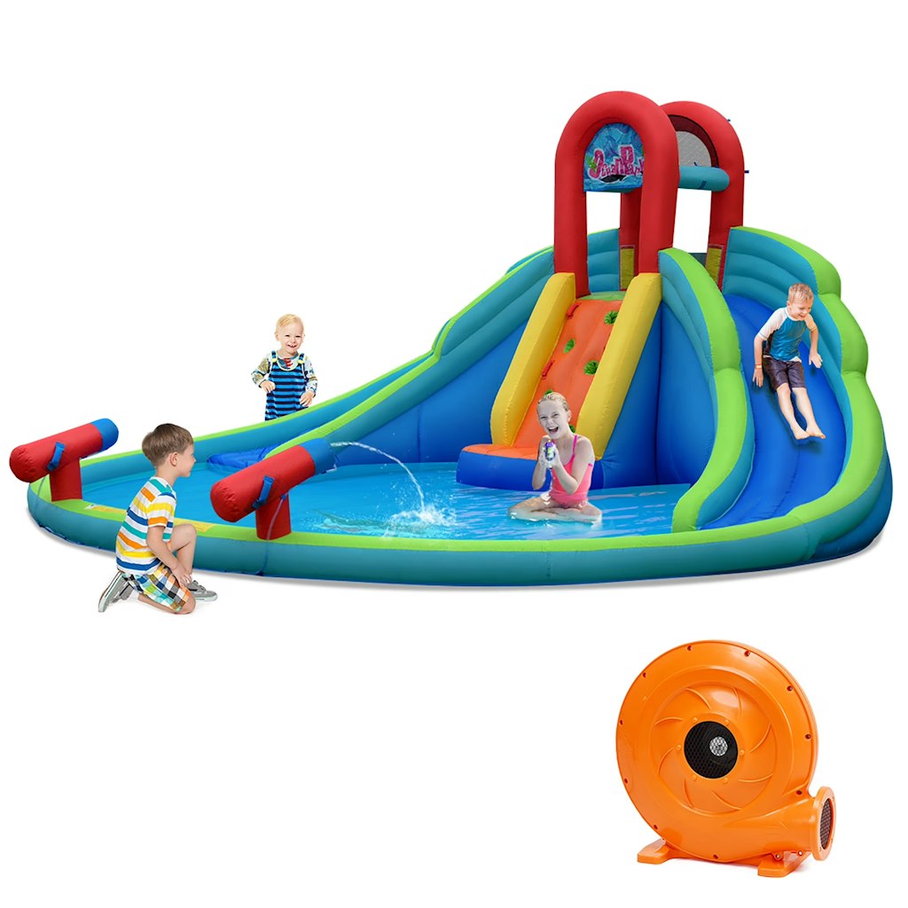 Costway Inflatable Water Slide Bounce House w/ Mighty Splash Pool & Blower: $294