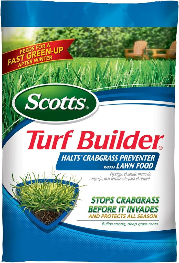 Scotts Turf Builder Halts Crabgrass Preventer Lawn Fertilizer: $20