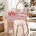 Kids Vanity Table and Chair Set for $66 + free shipping