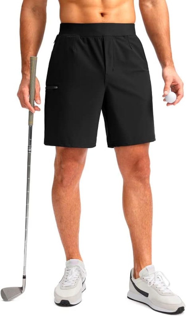 Viodia Men's 7" 5-Pockets Golf Shorts: $14.99