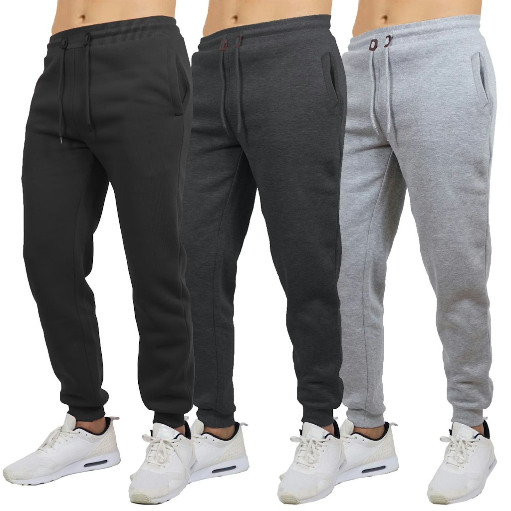 Galaxy by Harvic Men's Fleece Jogger Sweatpants 3-Pack: $24