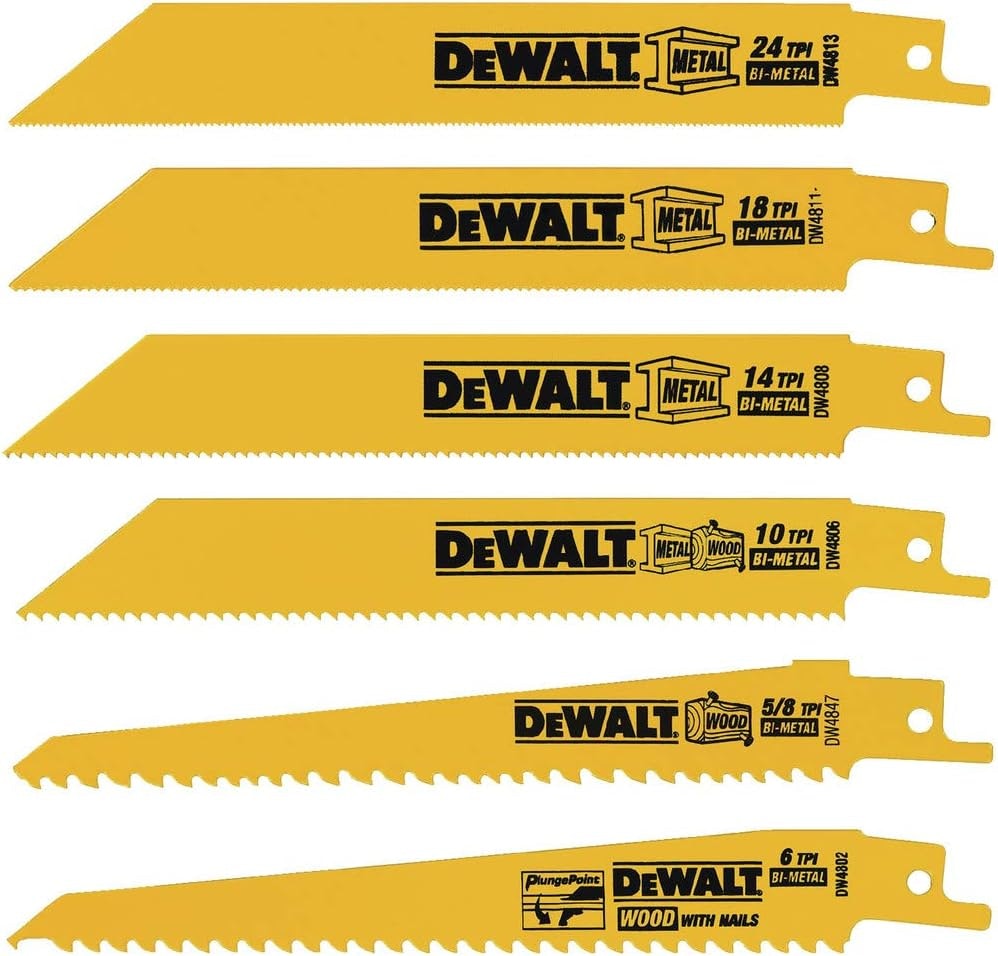 DeWalt Reciprocating Saw Blade Set 6-Pack: $9.99