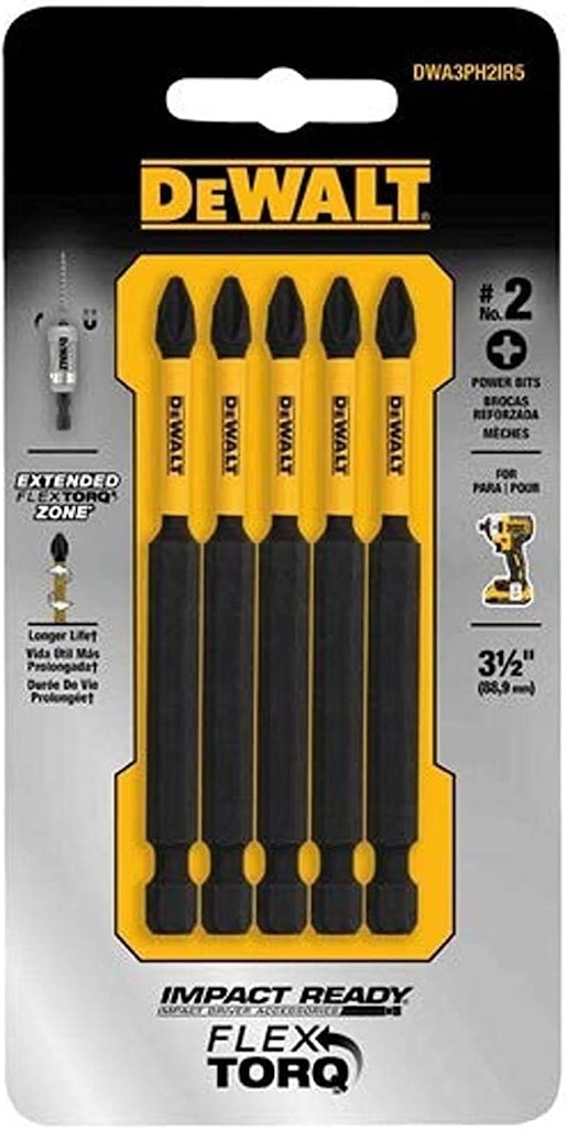 DeWalt 5-Piece 3.5" Impact #2 Phil Bit Set: $7.41
