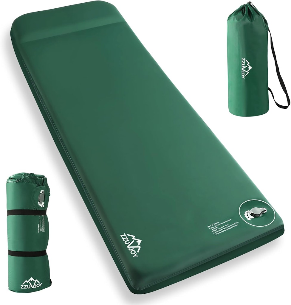 Zzuvjoy 3.1" Self Inflating Sleeping Pad with Foot Pump: $39.99