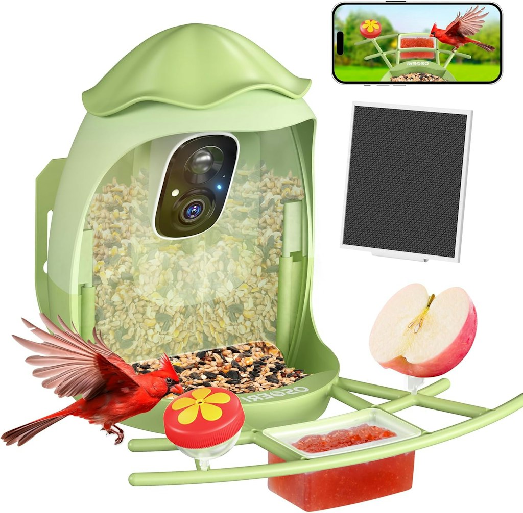 Osoeri AI Smart Bird Feeder with 2K Camera: $19.99