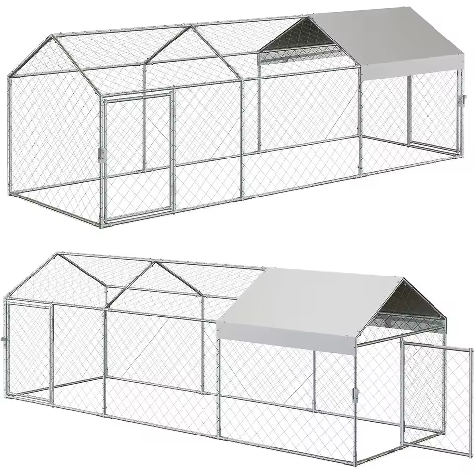 120" x 40" x 40" Walk-in Metal Chicken Coop: $45