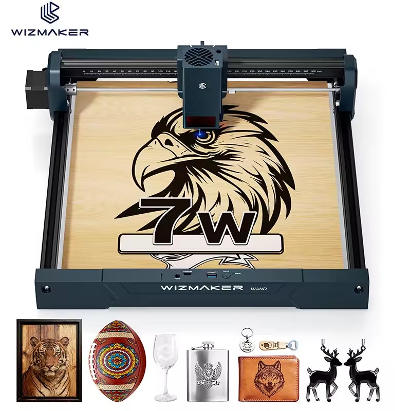 Wizmaker Wand 7W Laser Engraver Cutter: $122