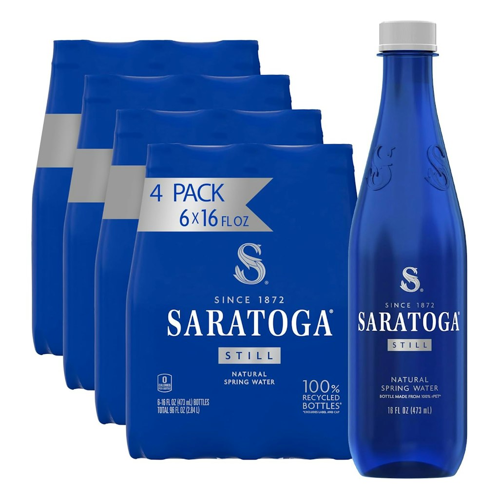 Saratoga 16-oz. Still Bottled Spring Water 24-Pack: $21