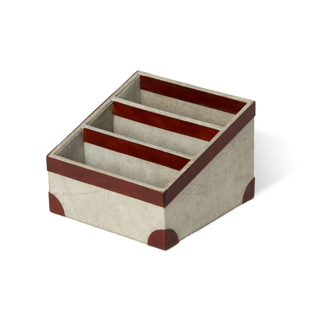 Park Hill Collection Antique Canvas Letter Holder with Genuine Leather: $82 + Extra 10% off