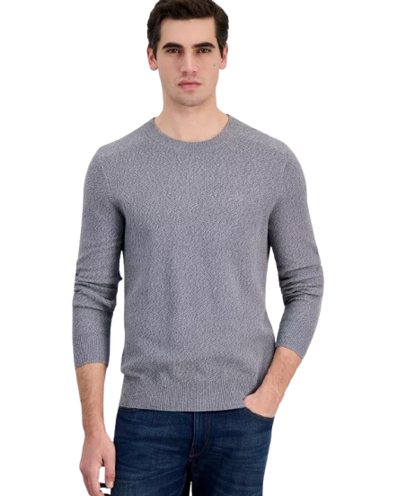 Michael Kors Men's 100% Cotton Mouline Textured Crewneck Sweater: $19