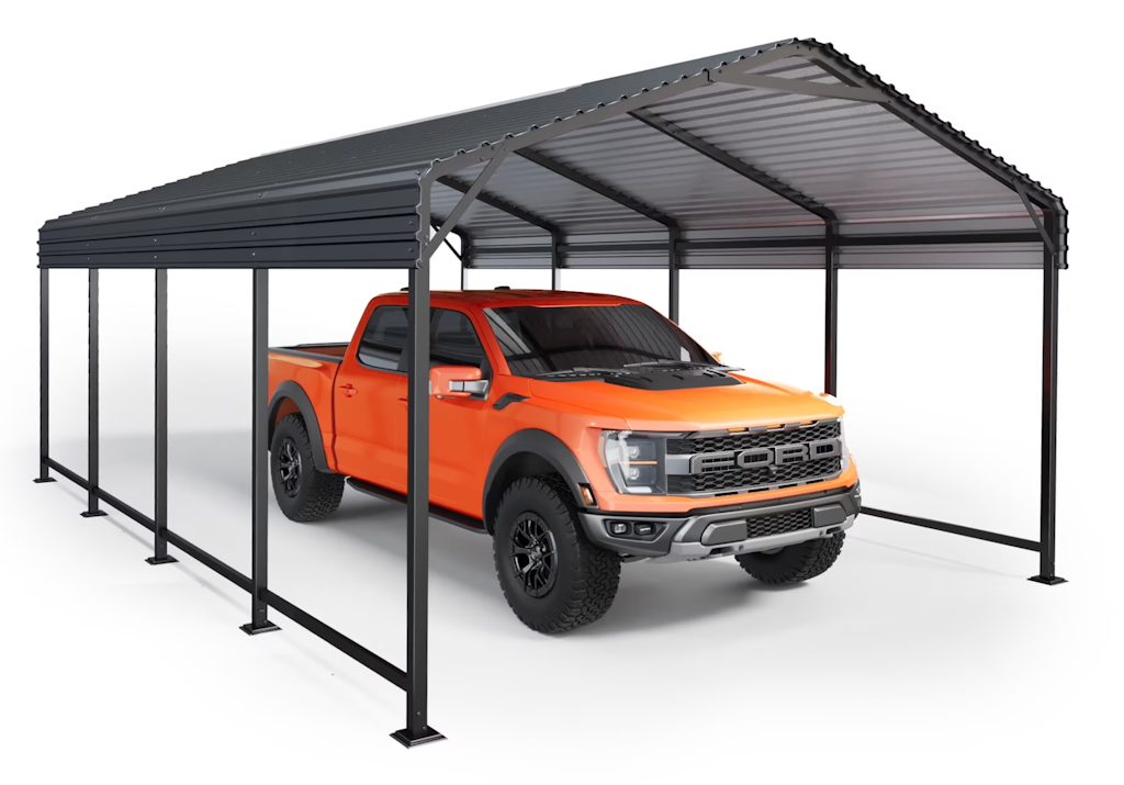 12x20-Foot Heavy Duty Galvanized Steel Carport : $599.99