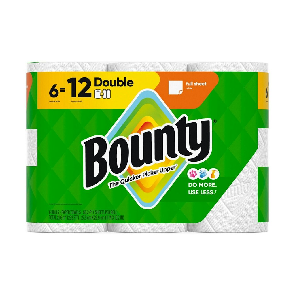 Bounty Full Sheet Paper Towels 6-Pack: $12.99