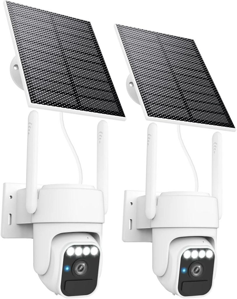 3-Link Wireless Outdoor Solar Camera 2-Pack: $42