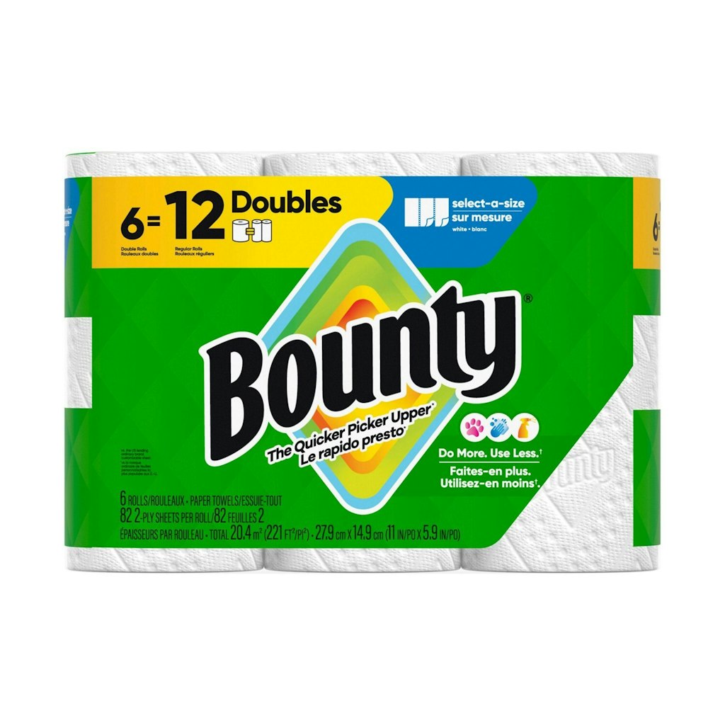 Bounty Select-A-Size Paper Towels 6-Pack: $12.99
