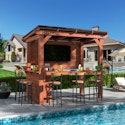 Veikous 8.5 x 6-Foot Outdoor Bar Gazebo w/ TV Mount & Hardtop Roof for $1,000 + free shipping